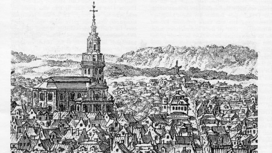 1693 Maria kyrka med omgivningar